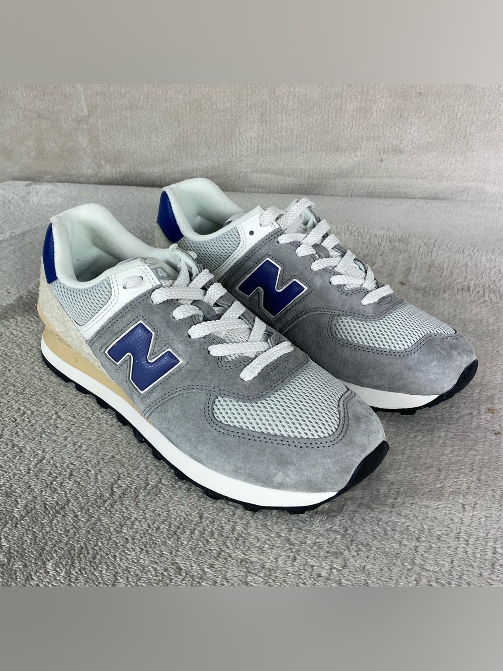 New Balance 574 U574SPB Mens Size 10 Grey Blue Running Shoes NEW